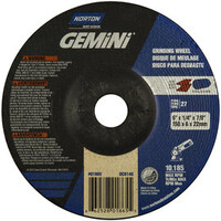 NORTON: 6 X 1/4 X 7/8 TYPE 27 GINDING WHEEL*, APPLICATION: STEEL / STAINLESS, 24 GRIT